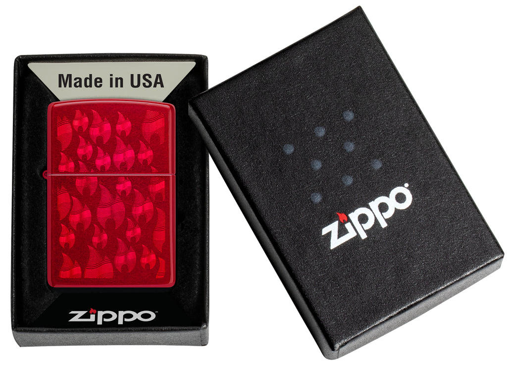 21063 Iced Zippo Flame Design