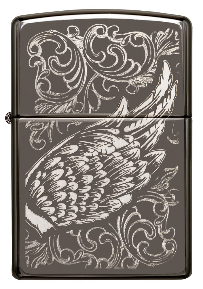 Filigree flame and wings