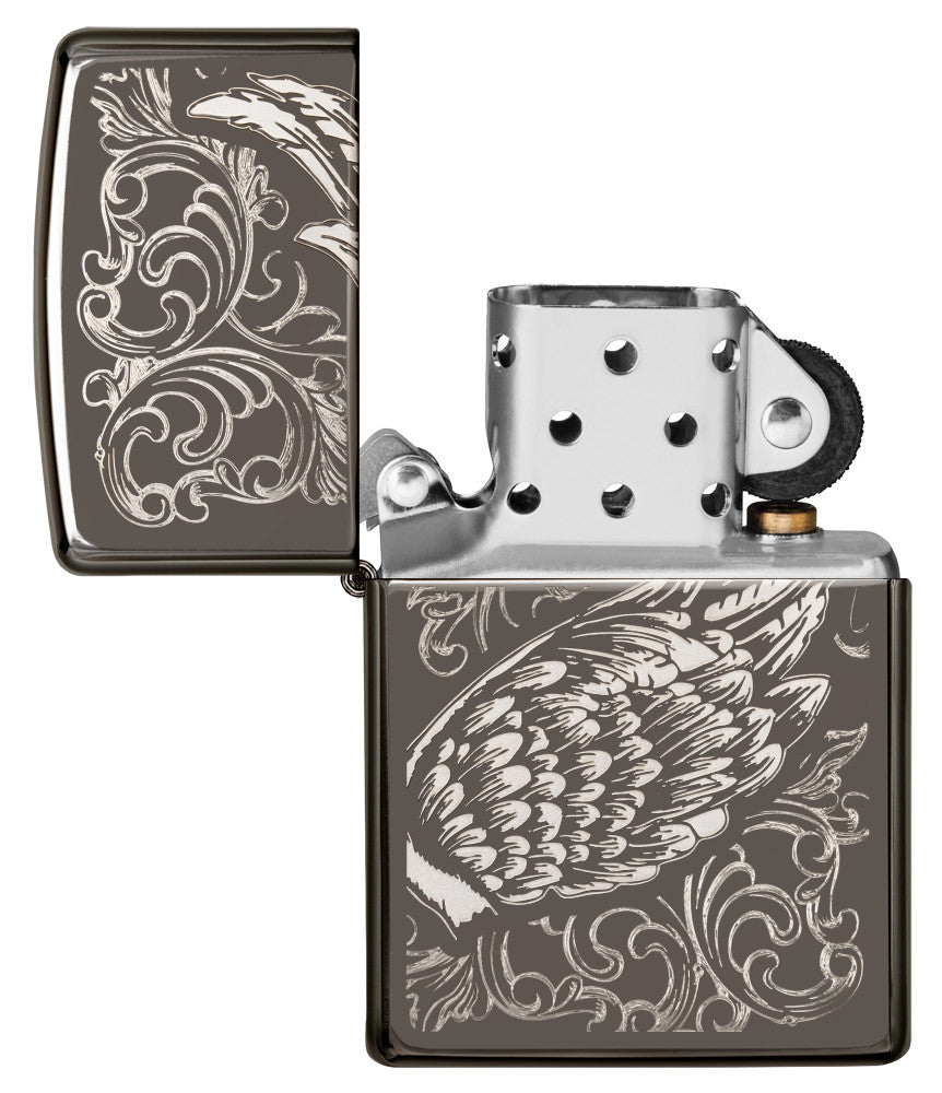 Filigree flame and wings