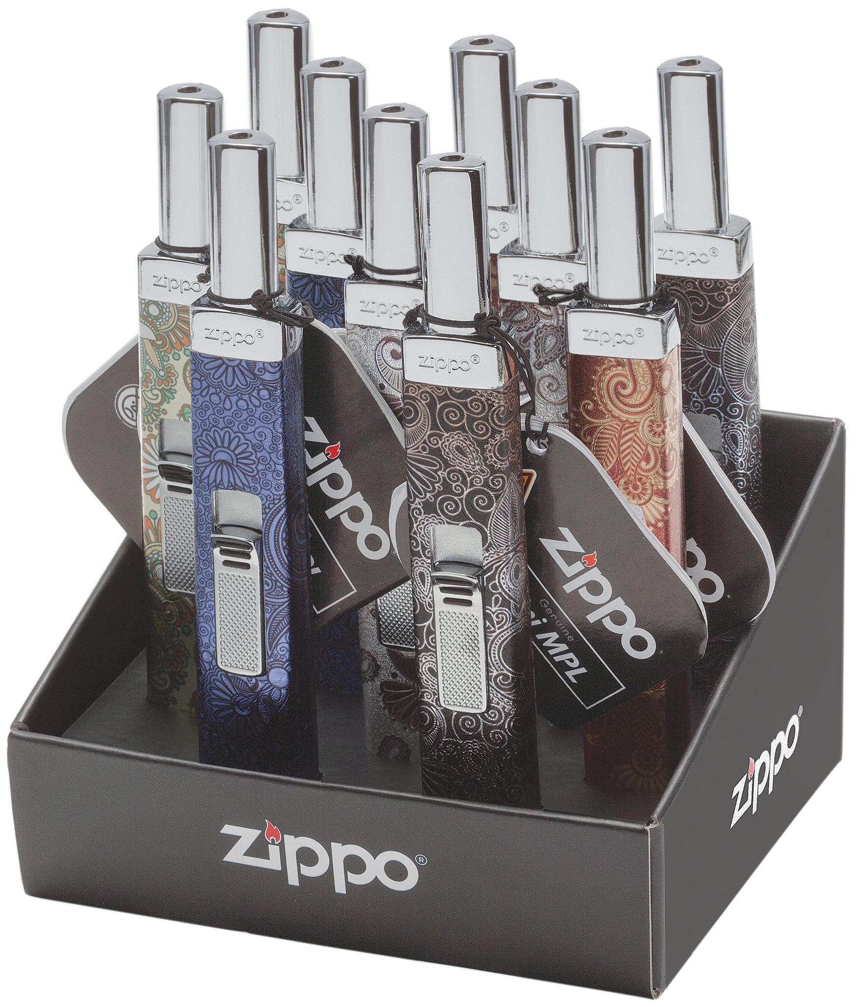 Display w 10 candle lighters butane