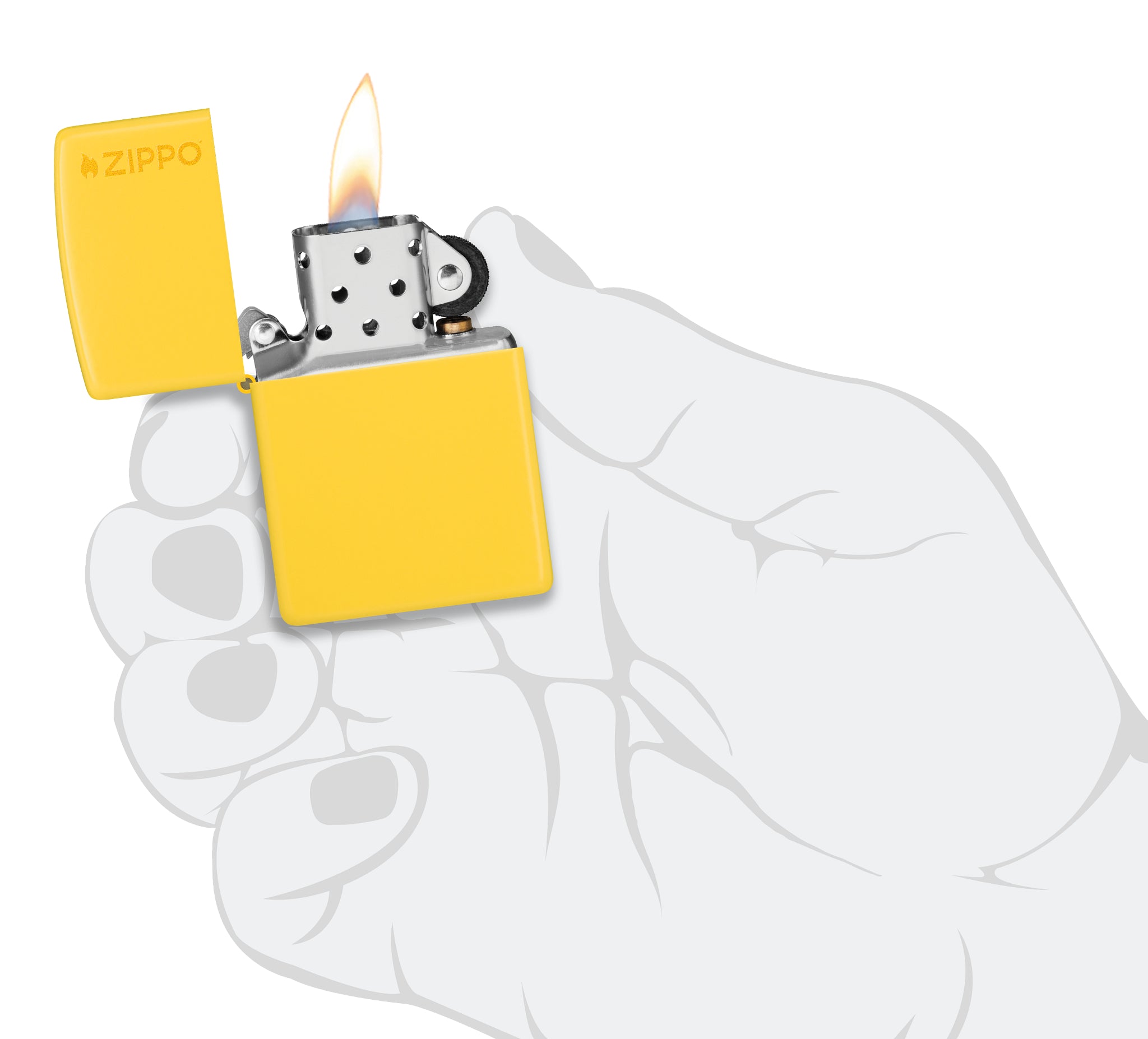 46019ZL Sunflower with Zippo Logo