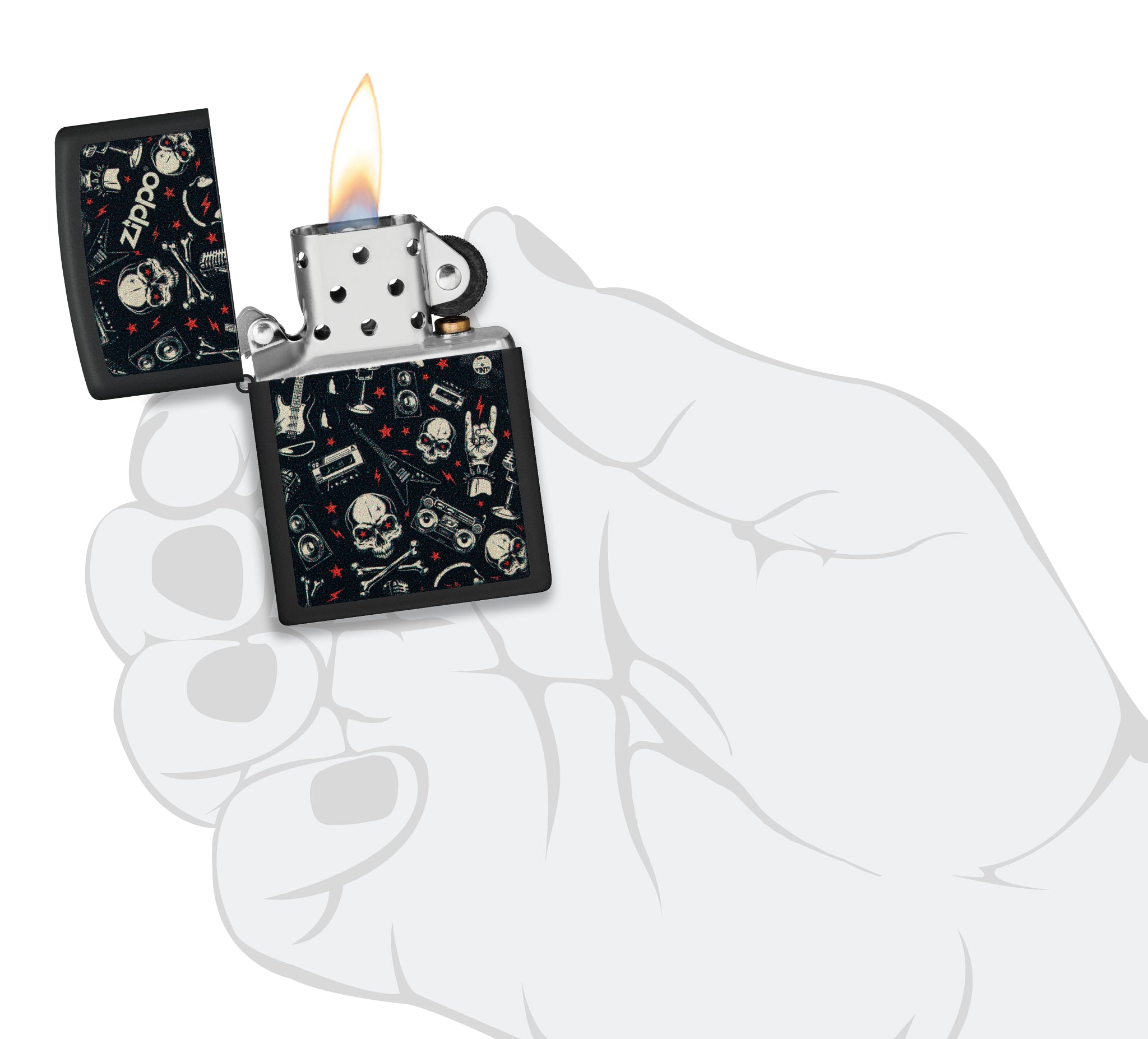 218 Grunt Pattern with Skulls