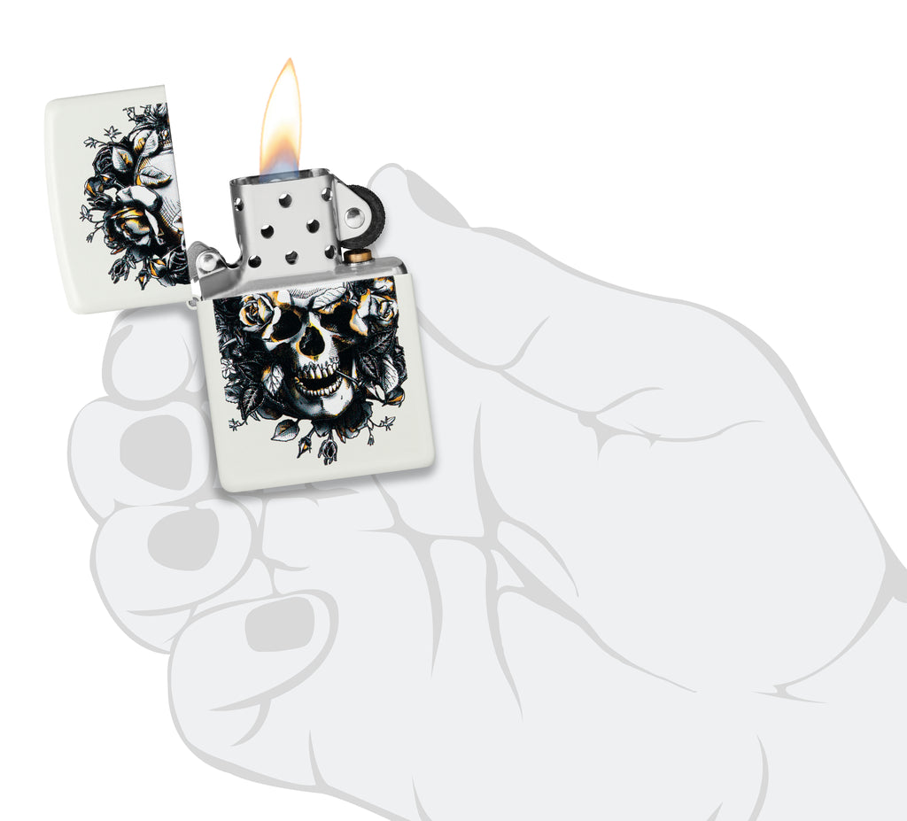 214 Skull and Roses Design