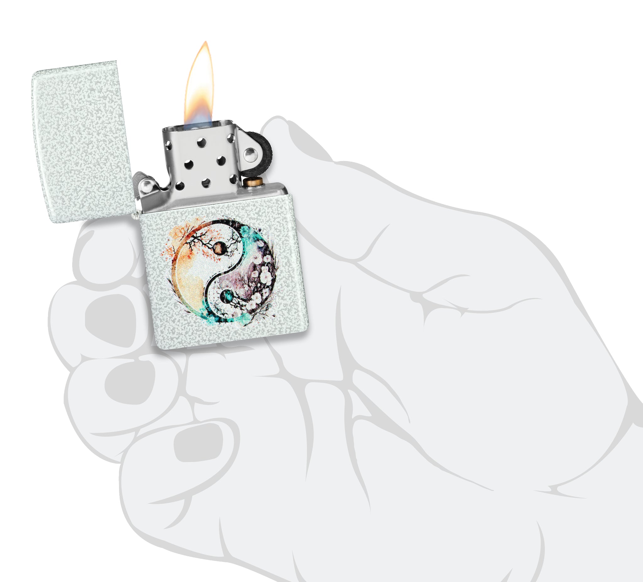 46020 Watercolor Yin Yang Design