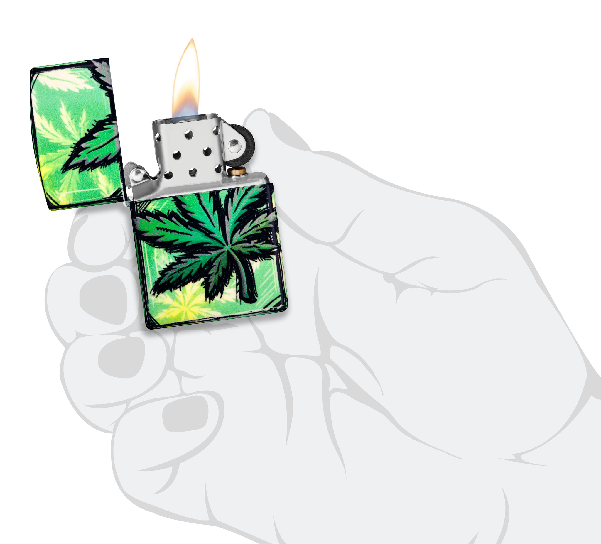 49193 Glowing Cannabis Design