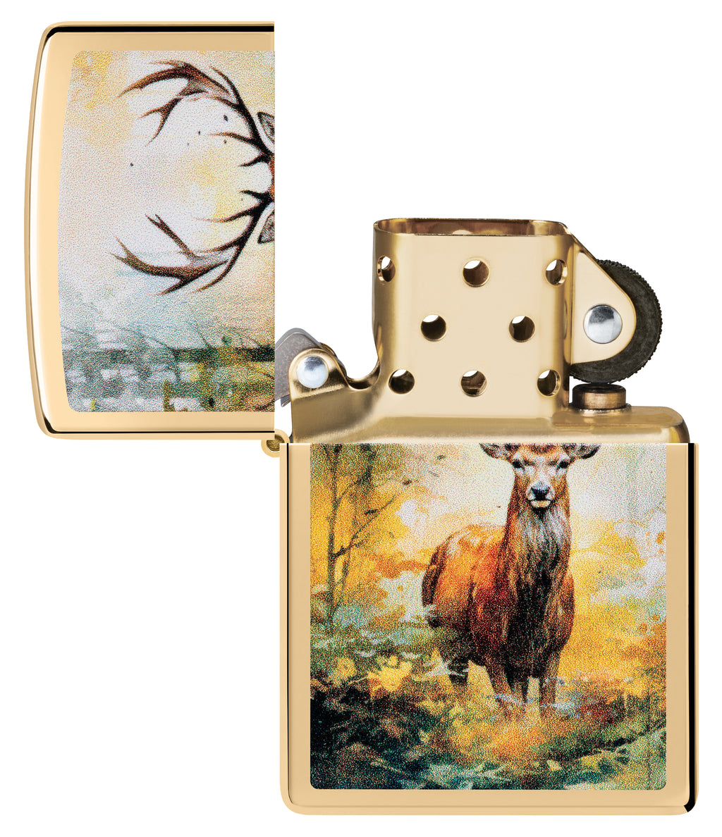 254B Watercolor Deer Design