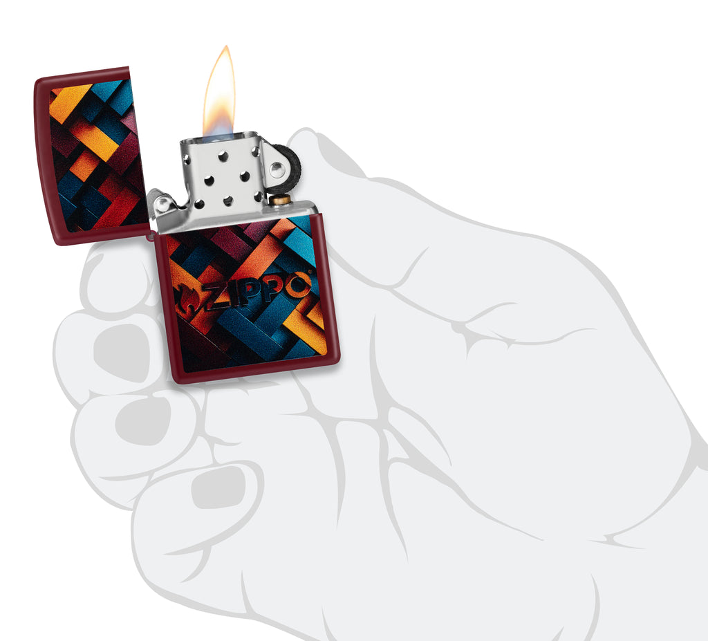 46021  Geometric Zippo Design