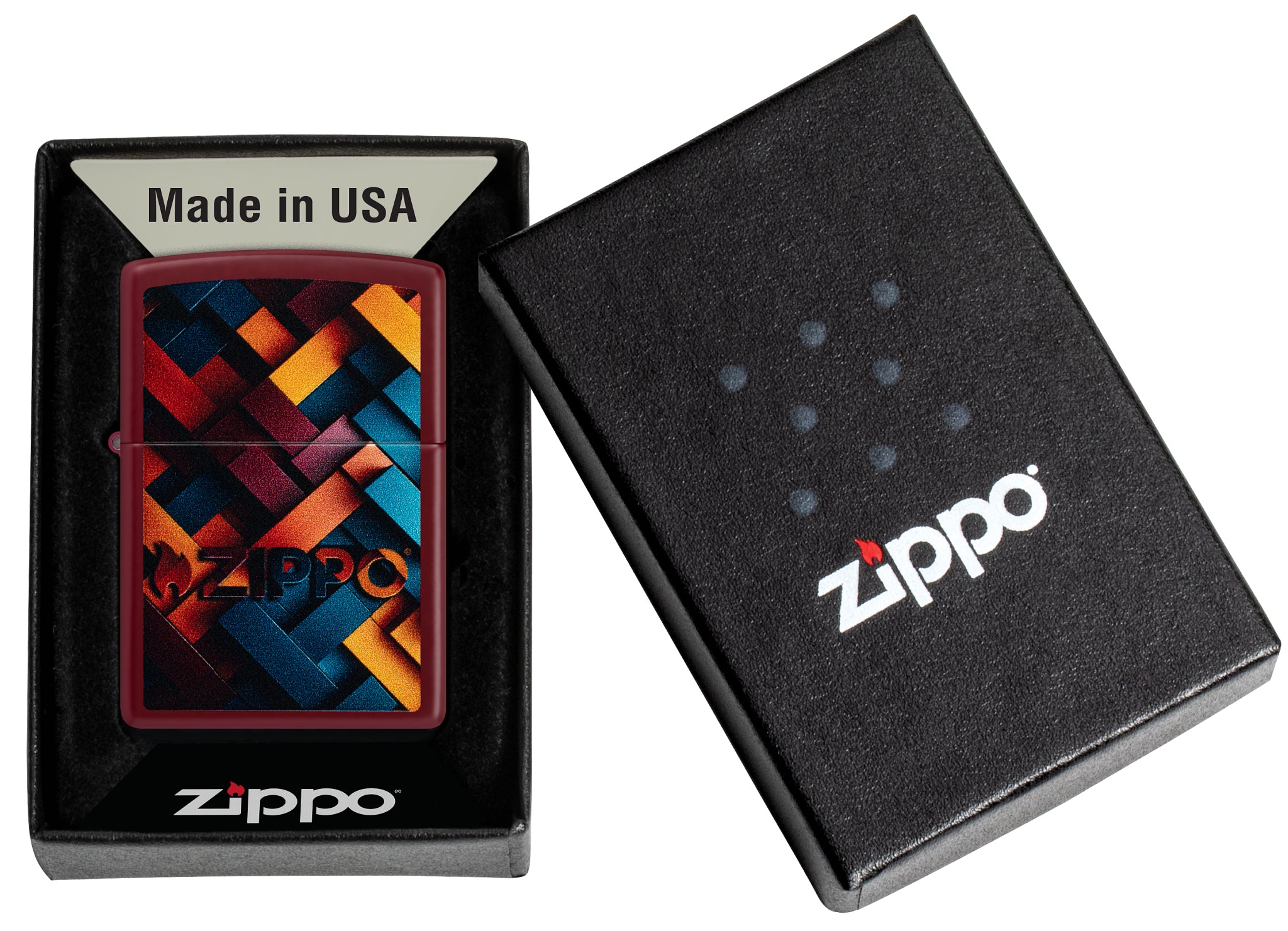 46021  Geometric Zippo Design