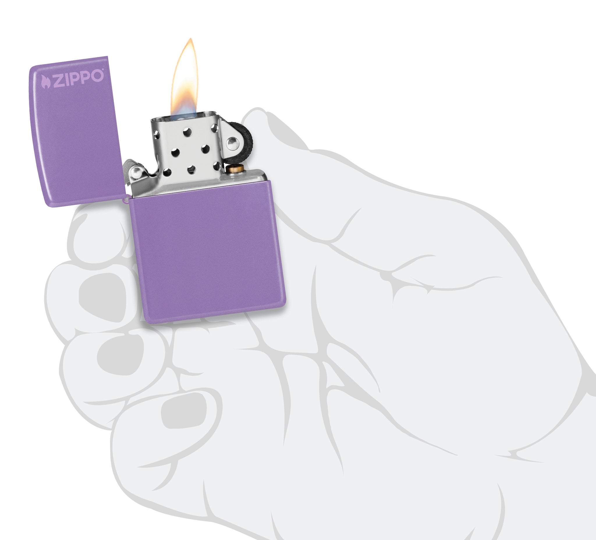 46681ZL Smoky Lavender with Zippo Logo