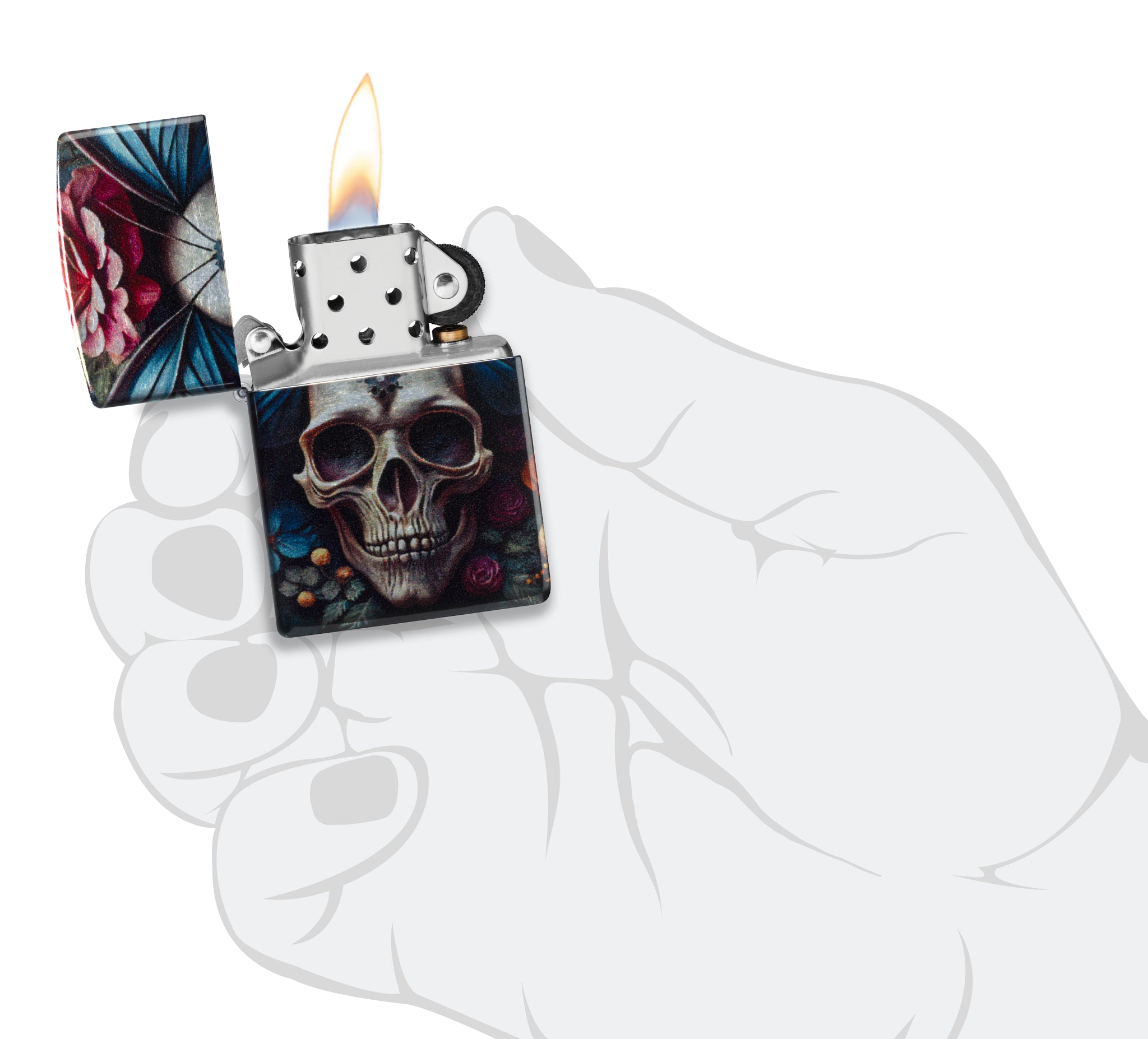 48459 Floral Skull Design