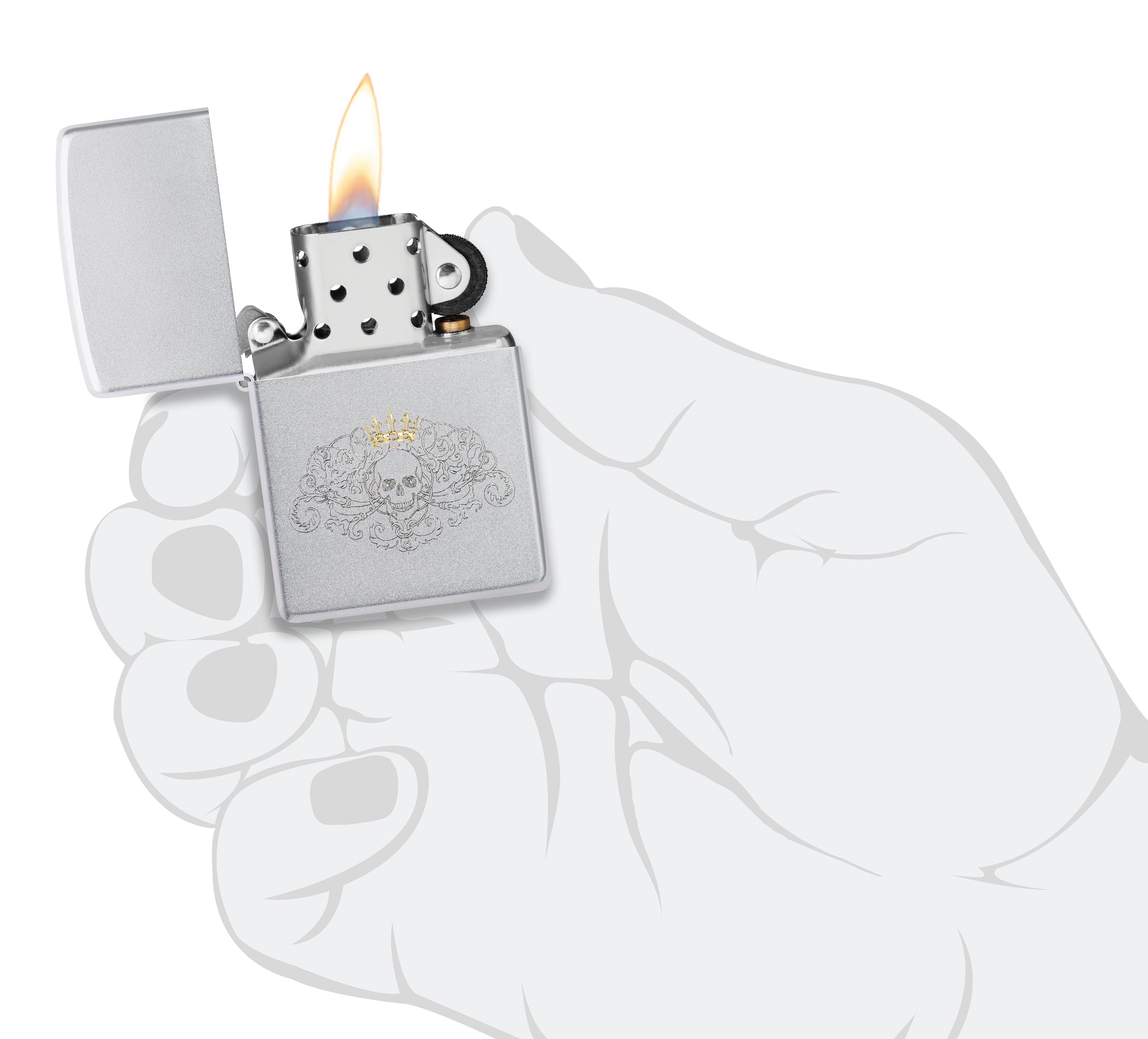 205 Filigree Skull King Design