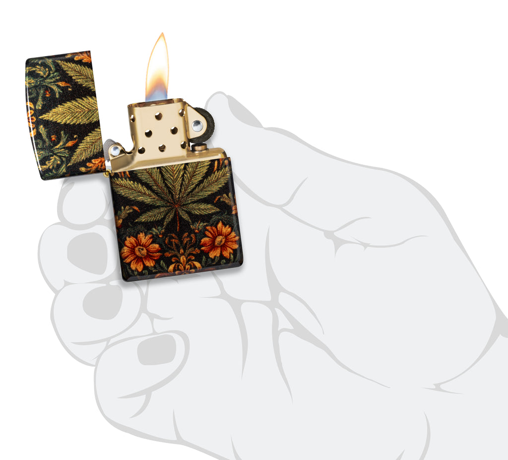 48458 Leaf and Flowers Design