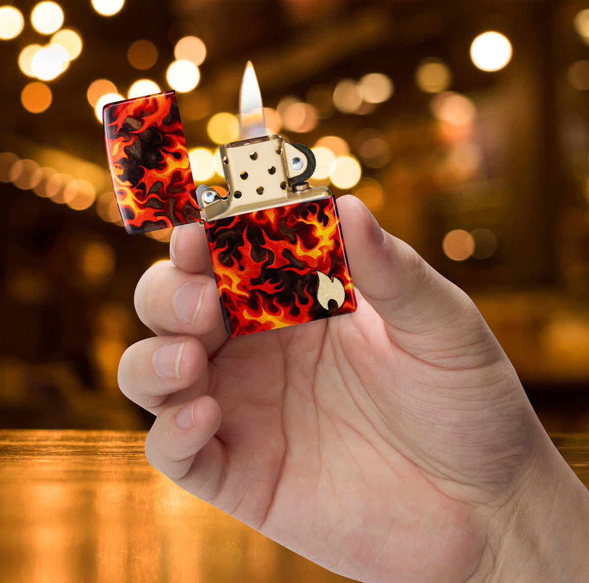 48458 Flaming Zippo