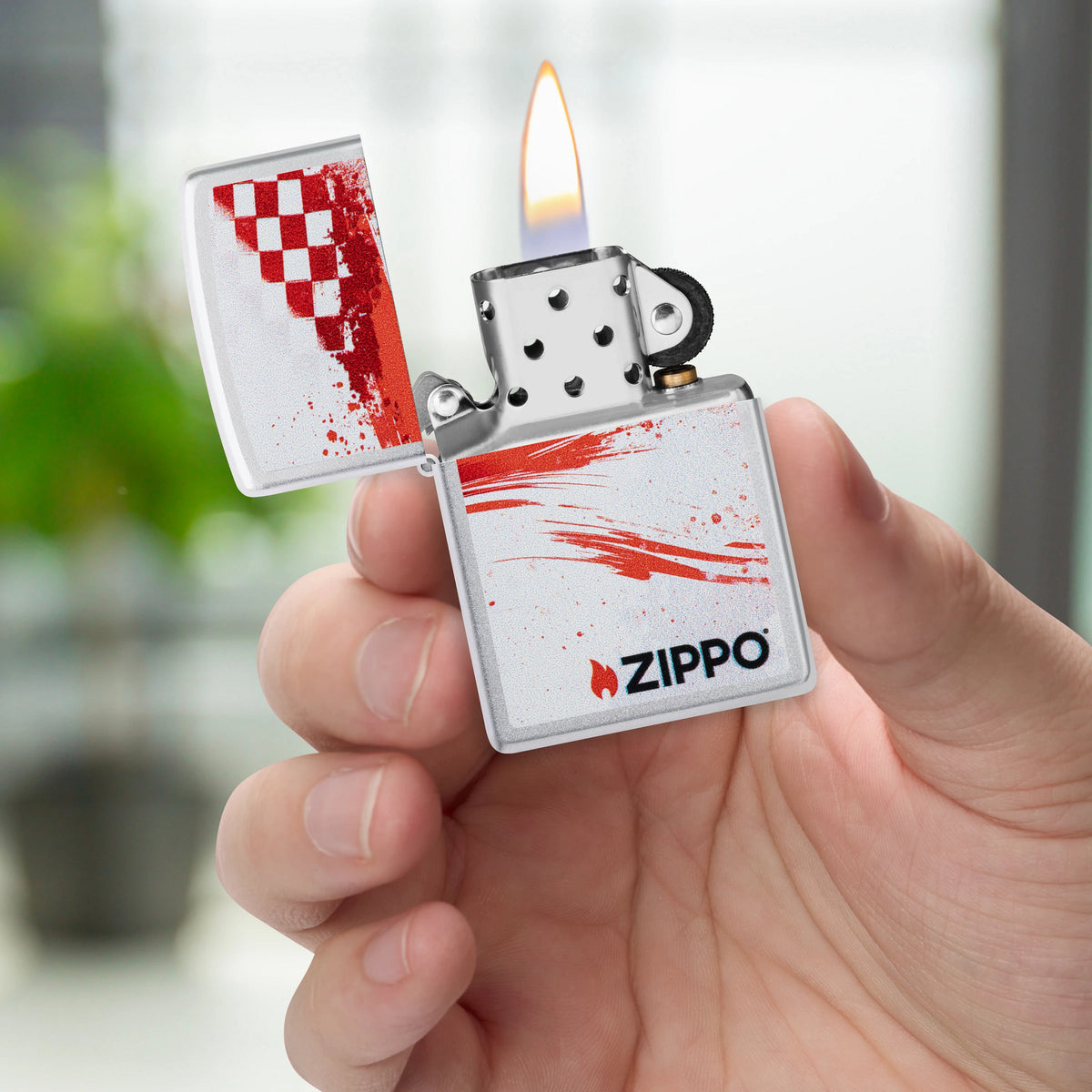 205 Checkered Zippo Logo Design