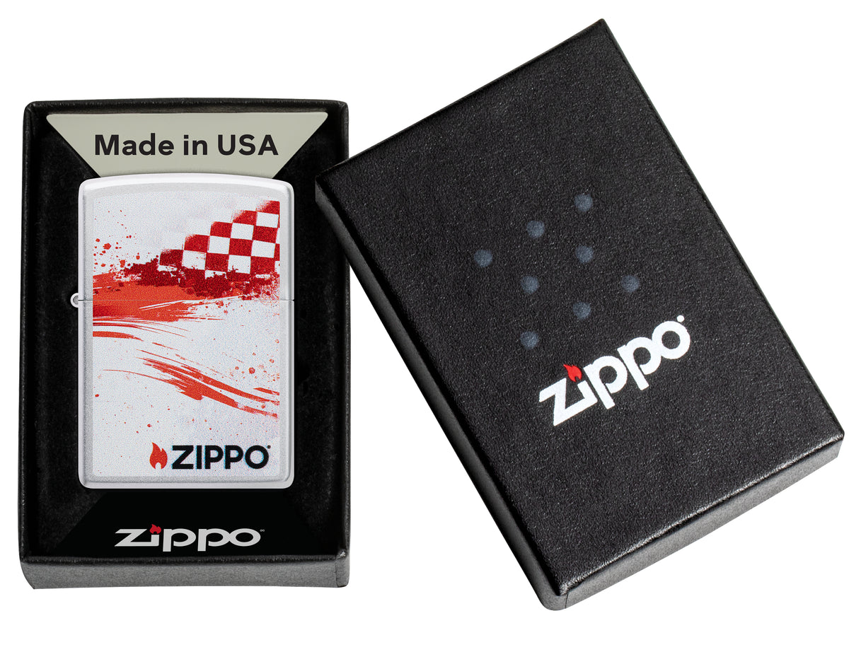 205 Checkered Zippo Logo Design