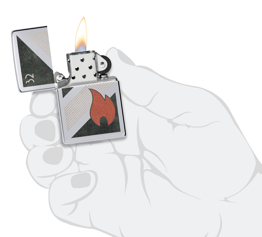 260.25 Zippo 32 Flame Design