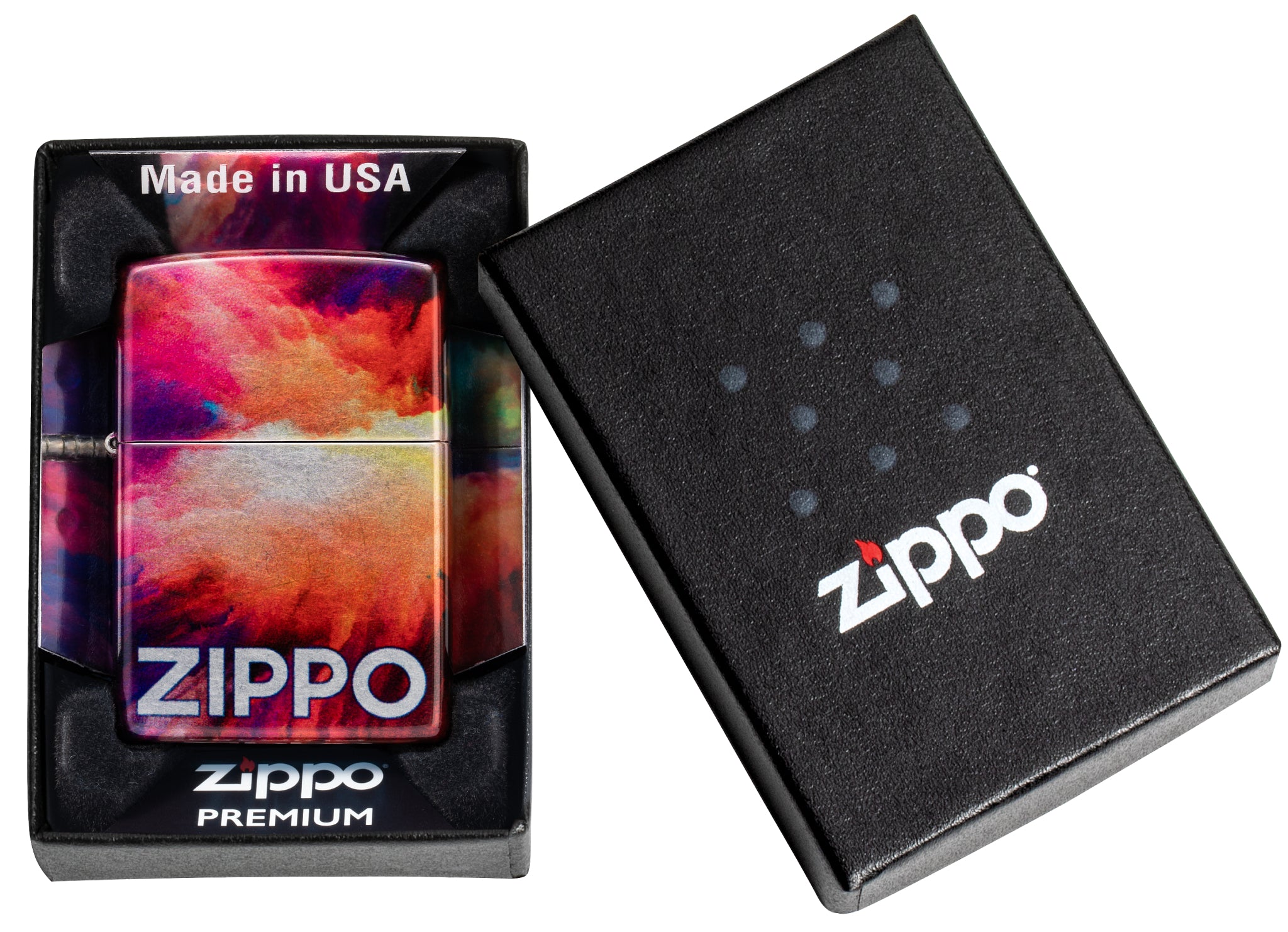 48459 Tie Dye Zippo Design
