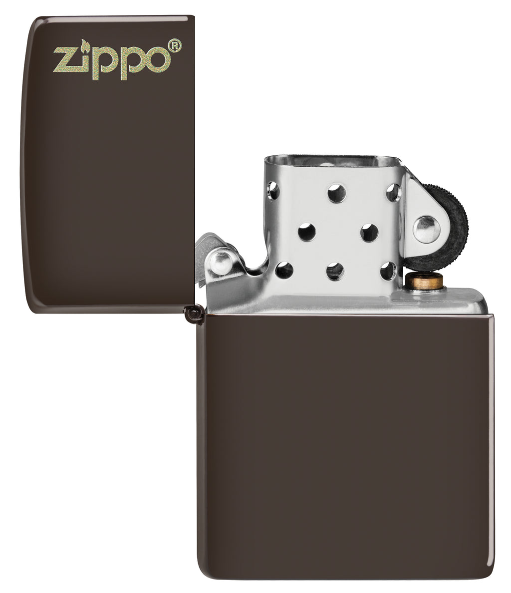 49180ZL Brown Matte with Zippo Logo