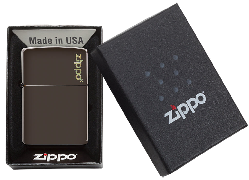 49180ZL Brown Matte with Zippo Logo