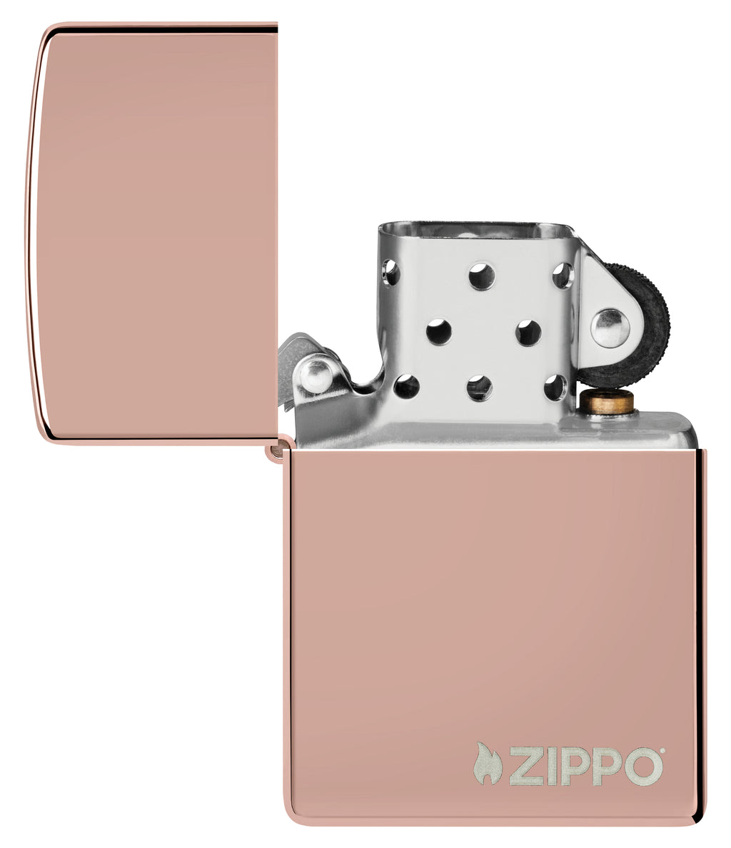 49190ZL High Polish Rose Gold with Zippo Logo