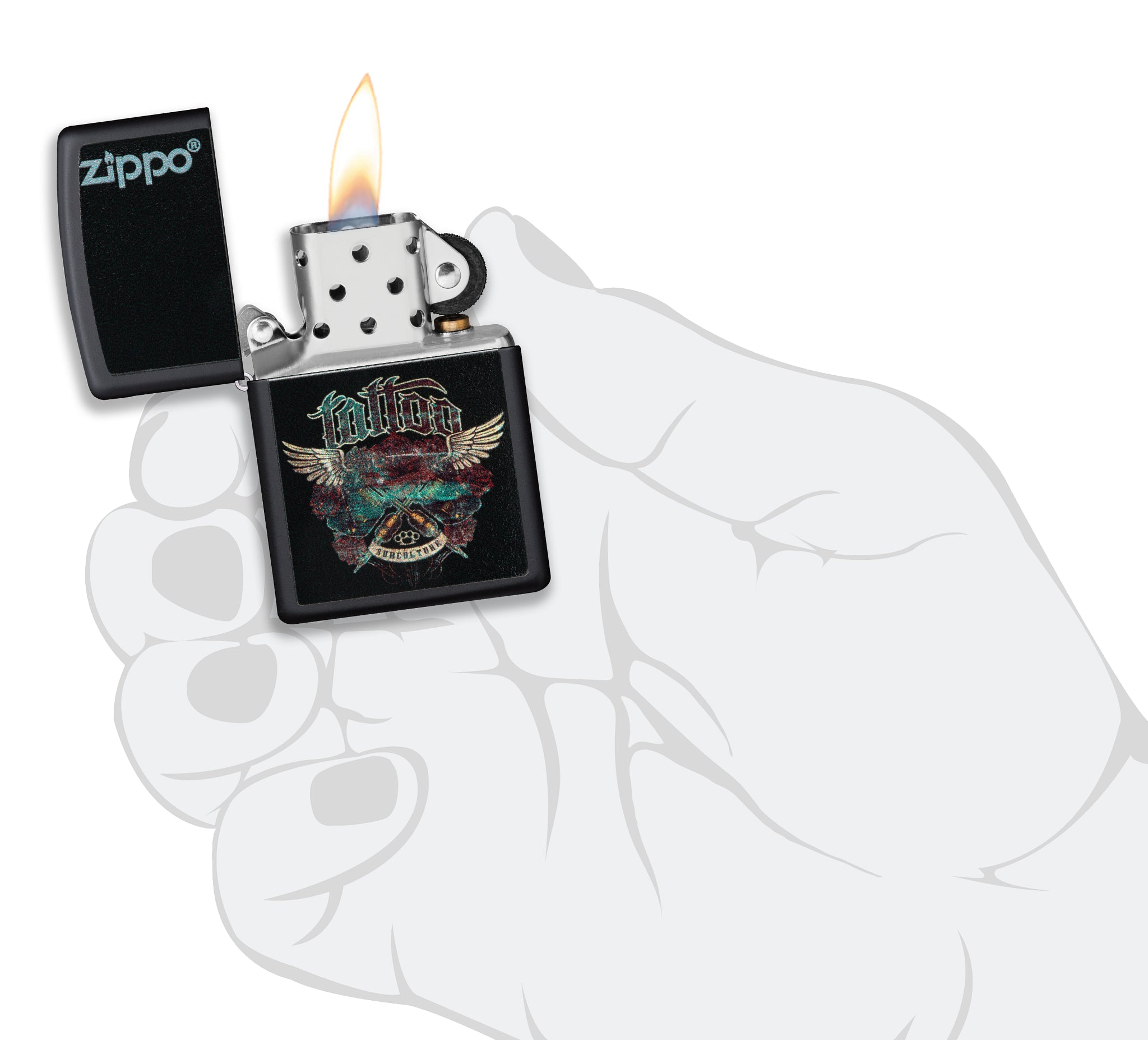 218 Zippo Tattoo Design