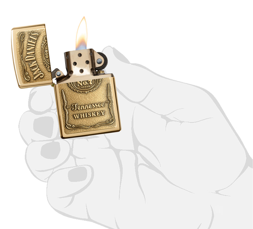 PL 254BJD 428 JACK DANIELS LABEL BRASS