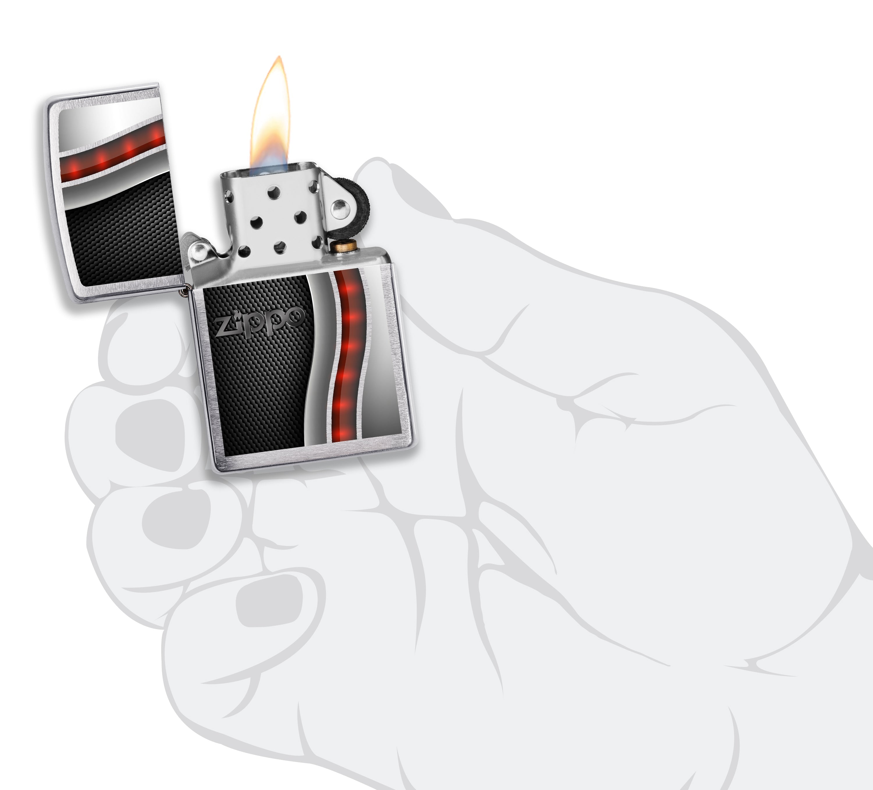 Zippo Red Black Design
