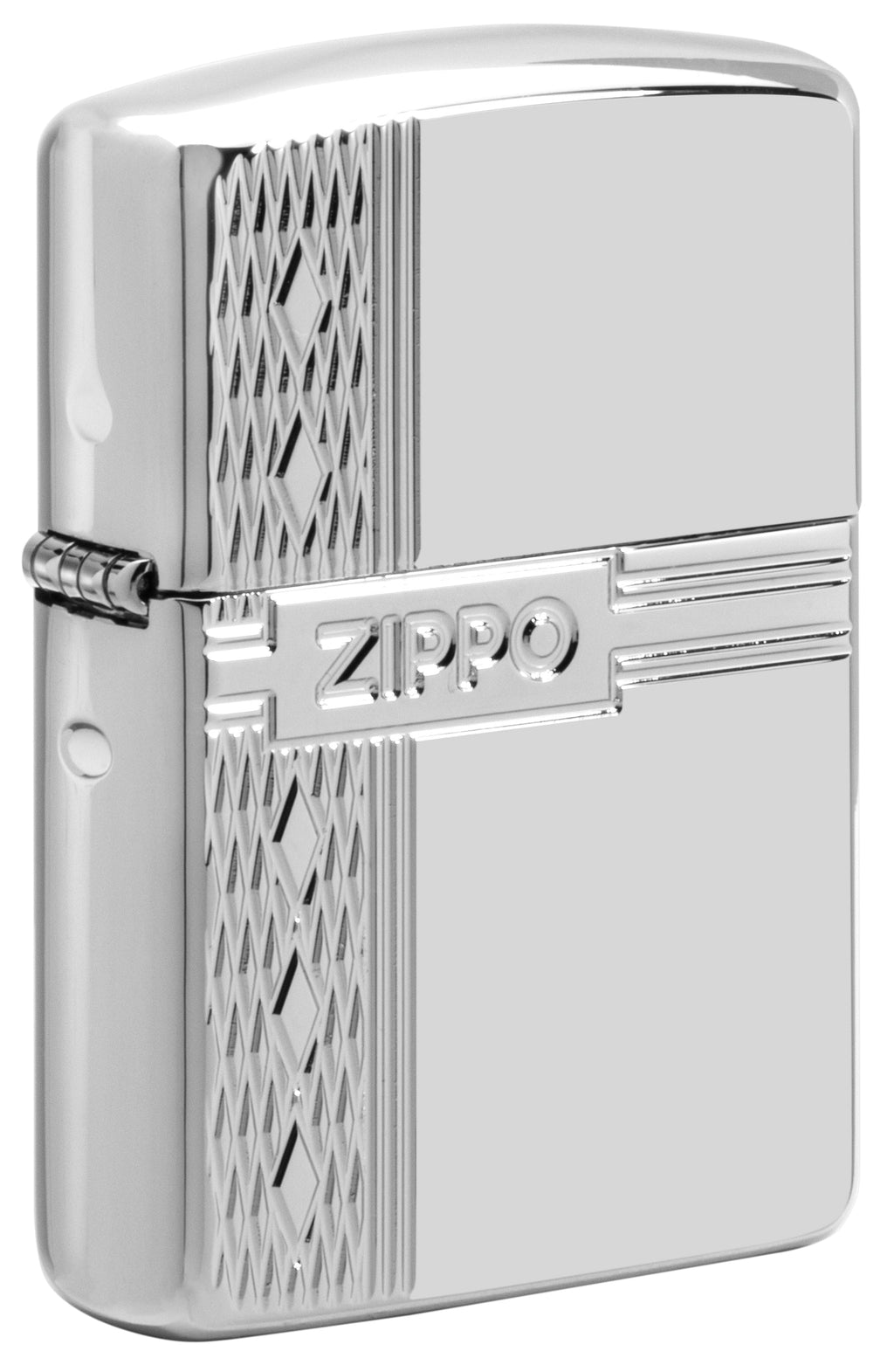 26 St. Silver Zippo Diamond Design