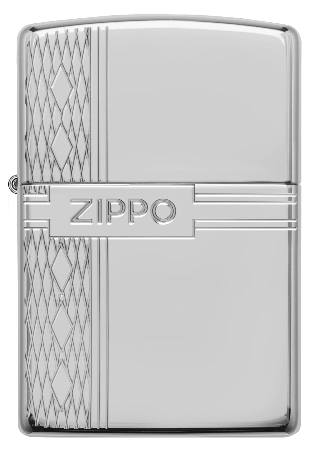 26 St. Silver Zippo Diamond Design