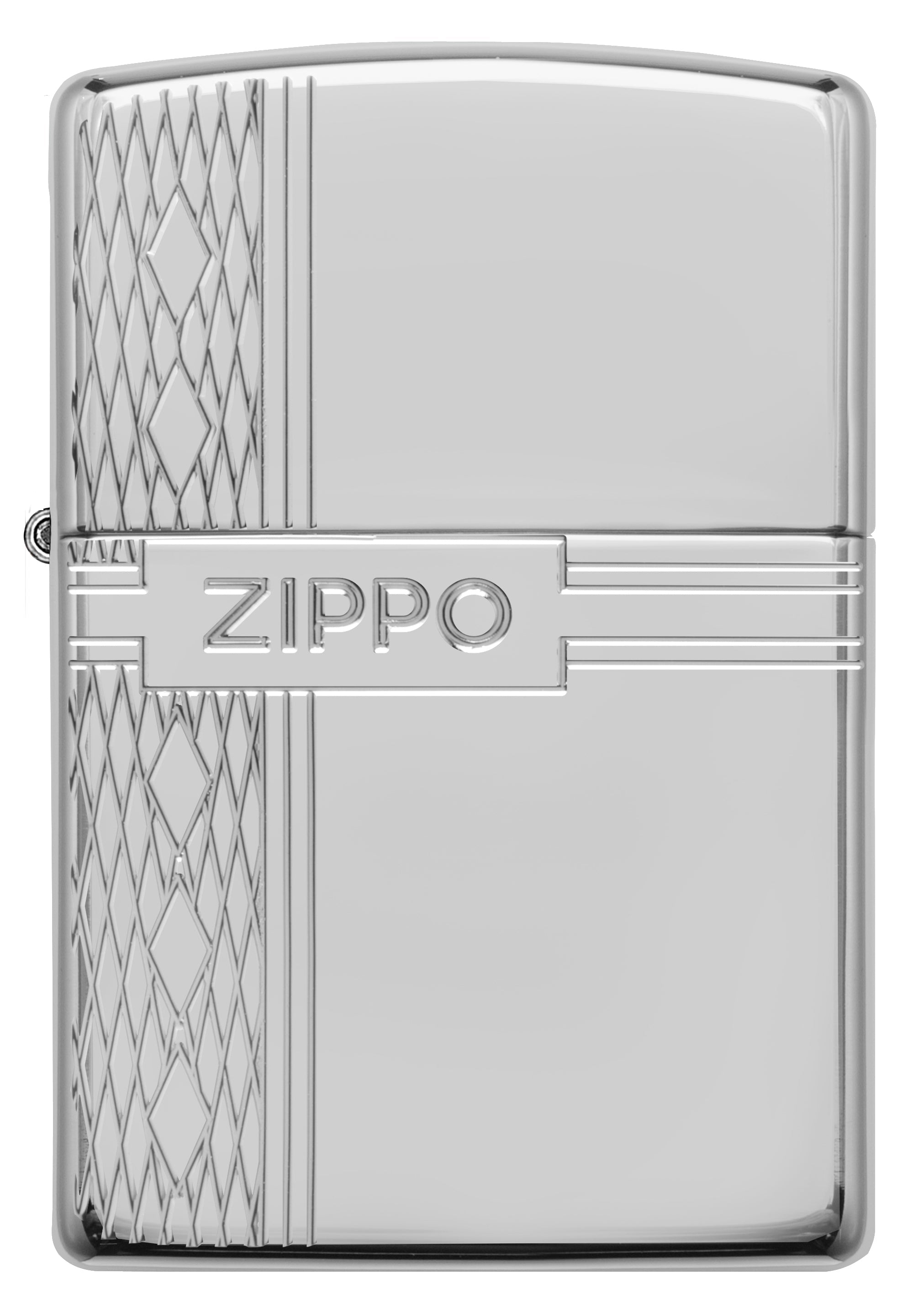 26 St. Silver Zippo Diamond Design