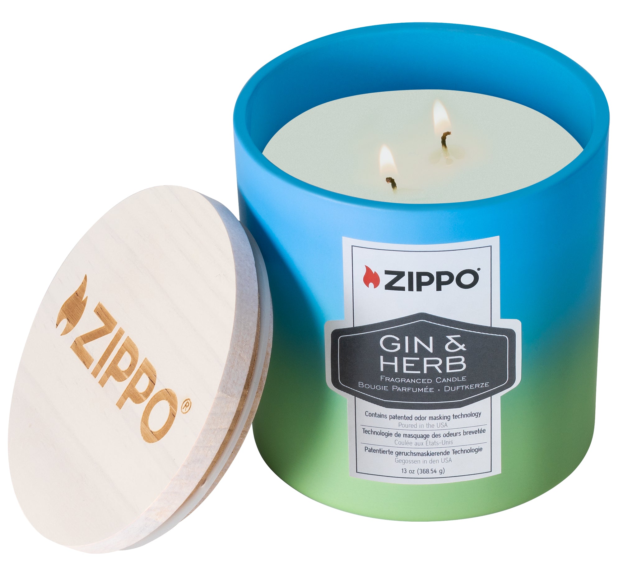 Zippo Odor Masking Candle - Gin & Herb - DE/FR/EN