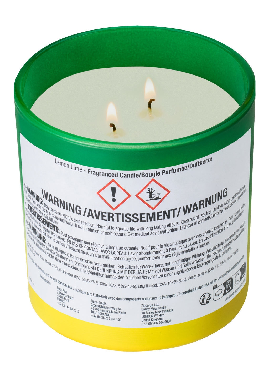 Zippo Odor Masking Candle - Lemon Lime - DE/FR/EN