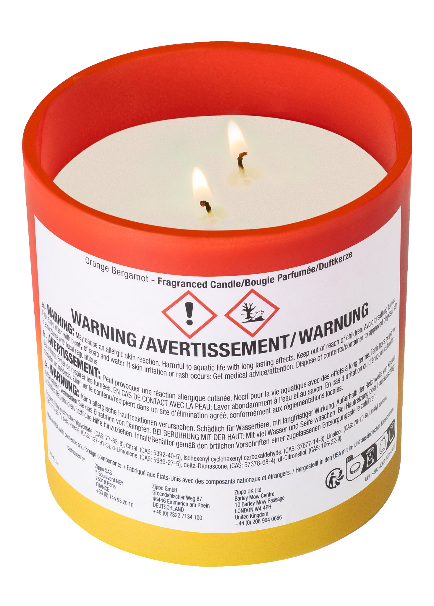 Zippo Odor Masking Candle - Orange Bergamot - DE/FR/EN