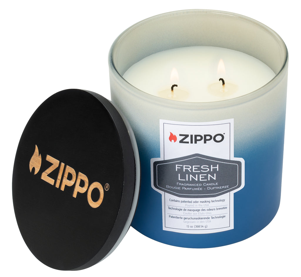 Zippo Odor Masking Candle - Fresh Linen - DE/FR/EN