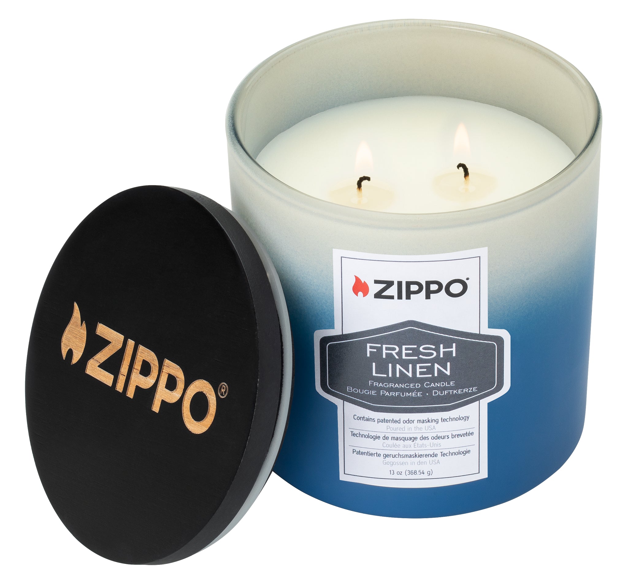 Zippo Odor Masking Candle - Fresh Linen - DE/FR/EN