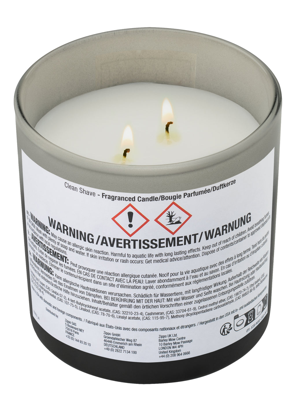 Zippo Odor Masking Candle - Clean Shave - DE/FR/EN