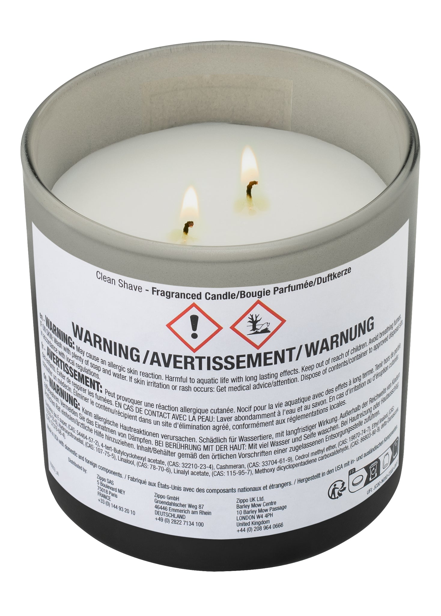 Zippo Odor Masking Candle - Clean Shave - DE/FR/EN
