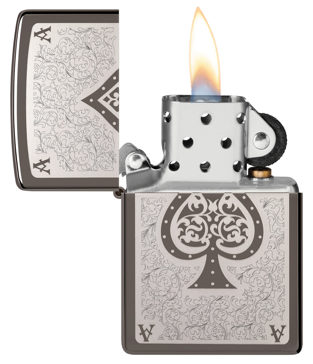 150 Ace Filigree Design Black Ice