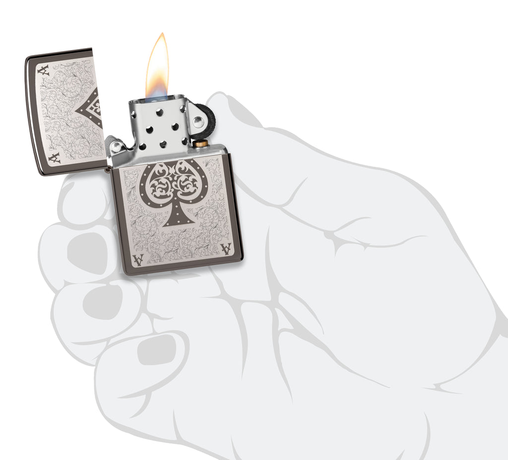 150 Ace Filigree Design Black Ice