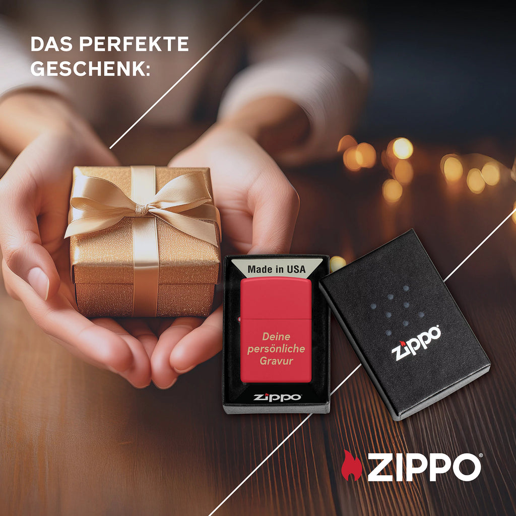 PL ZIPPO 233 RED MATTE
