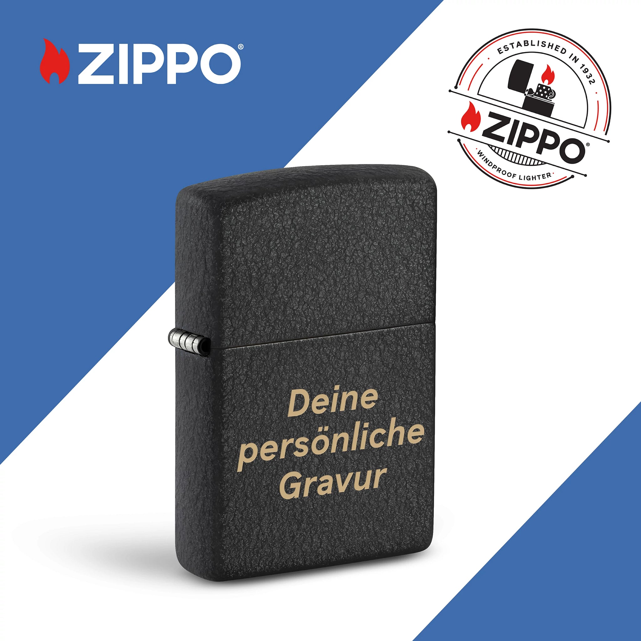 PL ZIPPO 236 BLACK CRACKLE