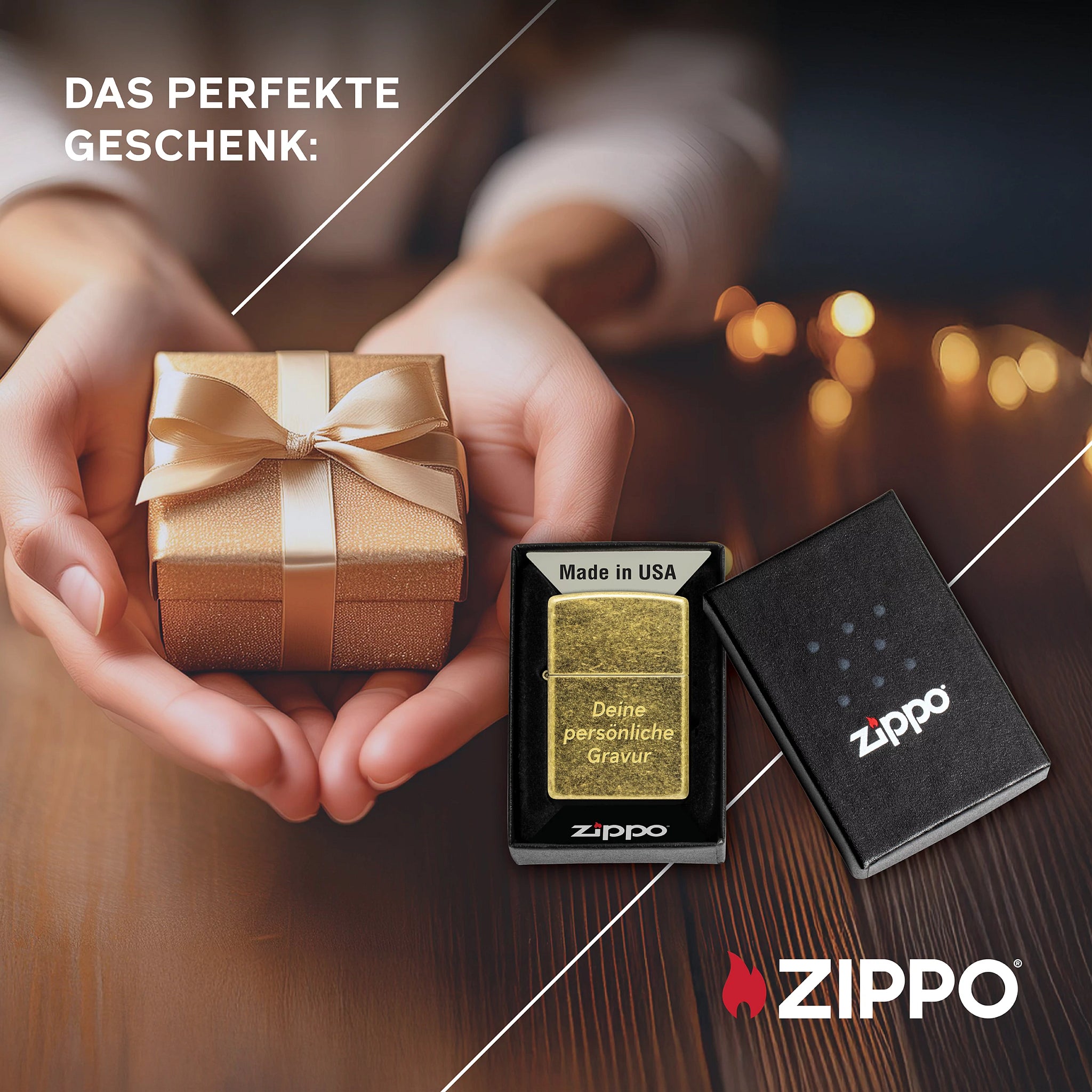 PL ZIPPO 201 ANTIQUE BRASS -A